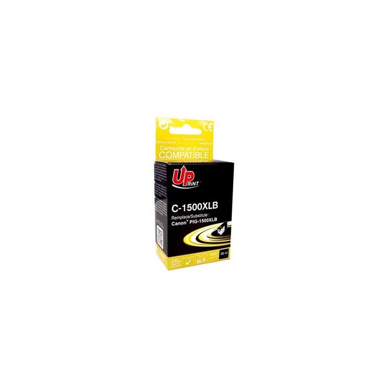 UPrint kompatybilny ink / tusz z PGI 1500XL, C-1500XLB, black, 36ml, high capacity