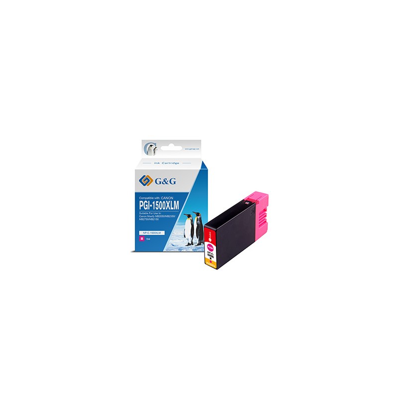 G&G kompatybilny ink / tusz z PGI 1500XL, NP-C-1500XLM/C, magenta