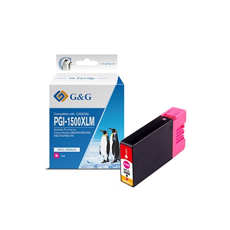 G&G kompatybilny ink / tusz z PGI 1500XL, NP-C-1500XLM/C, magenta
