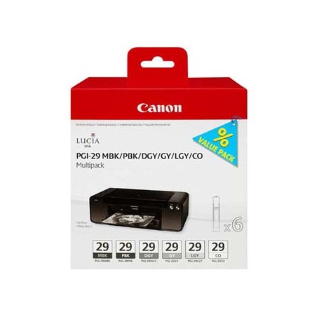 Canon oryginalny ink / tusz PGI-29 MBK/PBK/DGY/GY/LGY/CO, 4868B018, black/grey