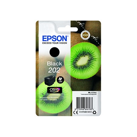 Epson oryginalny ink / tusz C13T02E14010, 202, black, 1x6.9ml