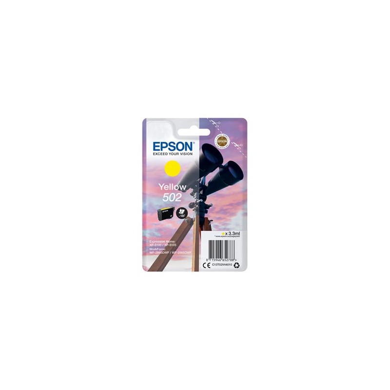 Epson oryginalny ink / tusz C13T02V44010, 502, T02V440, yellow, 165s, 3.3ml