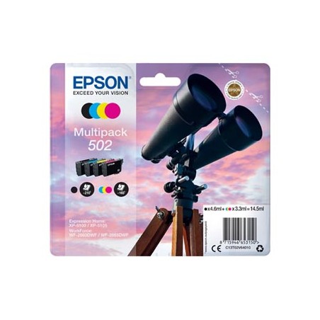 Epson oryginalny ink / tusz C13T02V64010, 502, T02V640, CMYK, 550s, 3x3.3/4.6ml