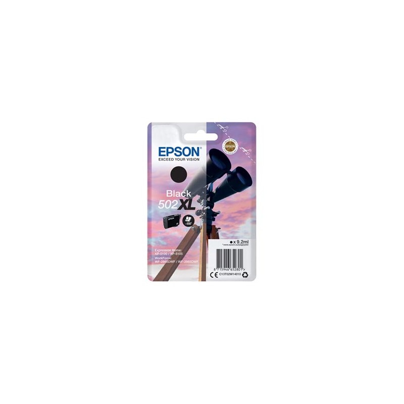 Epson oryginalny ink / tusz C13T02W14010, 502XL, T02W140, black, 9.2ml