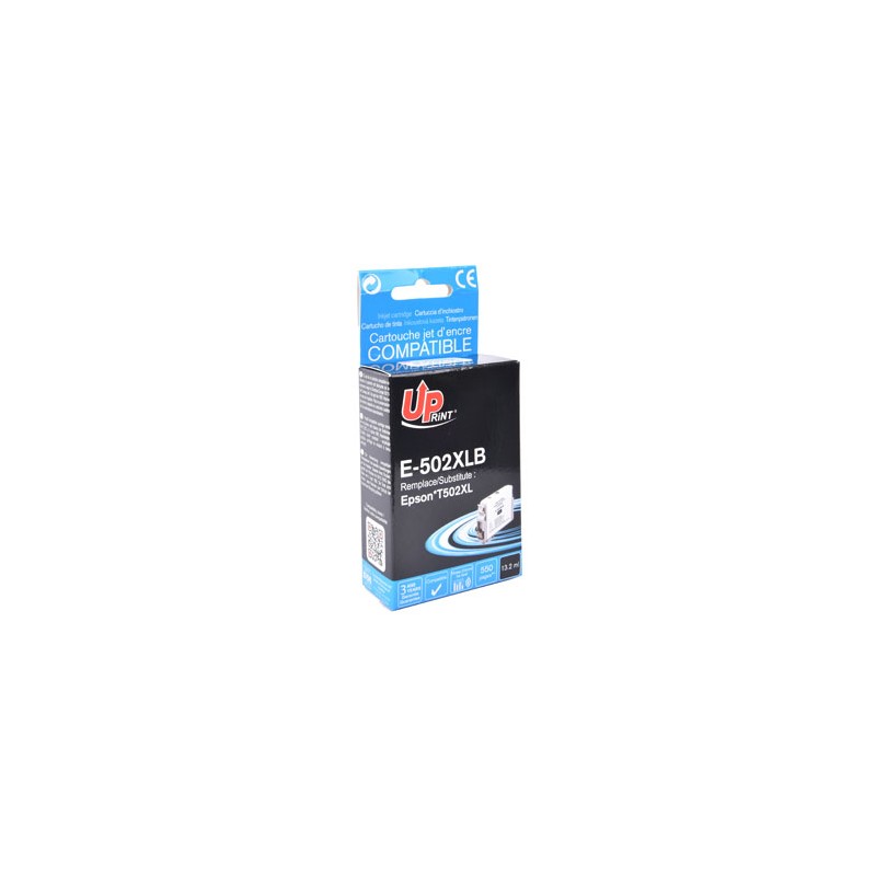 UPrint kompatybilny ink / tusz z C13T02W14010, 502XL, T02W140, E-502XLB, black, 550s, 13.2ml
