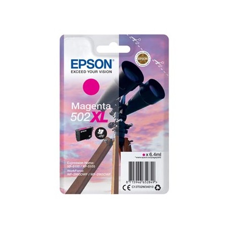 Epson oryginalny ink / tusz C13T02W34010, 502XL, T02W340, magenta, 470s, 6.4ml