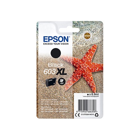 Epson oryginalny ink / tusz C13T03A14010, 603XL, black, 8.9ml
