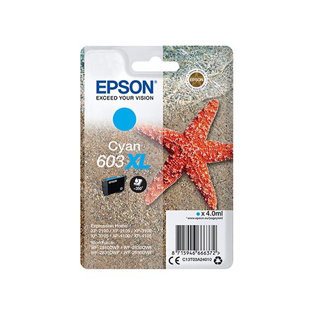 Epson oryginalny ink / tusz C13T03A24010, 603XL, cyan, 4.0ml