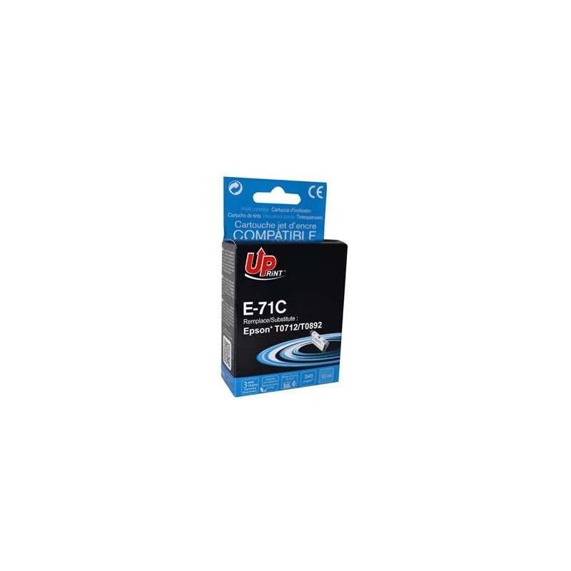 UPrint kompatybilny ink / tusz z C13T07124011, E-71C, cyan, 10ml