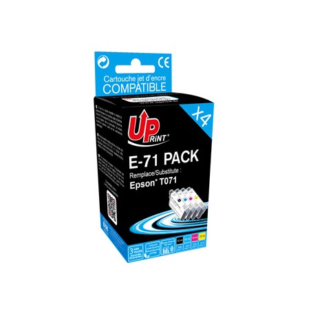 UPrint kompatybilny ink / tusz z C13T071, E-71 PACK, 1xblack/1xcyan/1xmagenta/1xyellow, 1x12 a 3x10ml