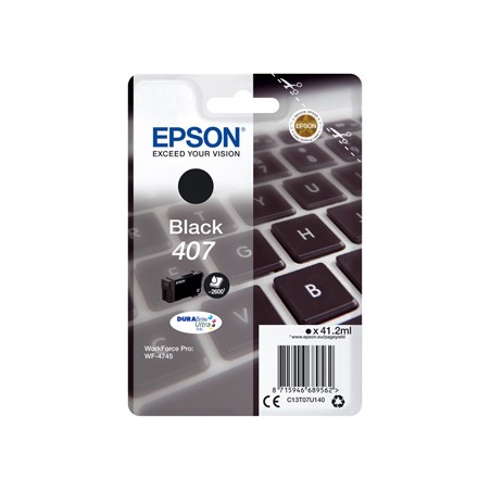 Epson oryginalny ink / tusz C13T07U140, 407L, black, 2600s, 41.2ml