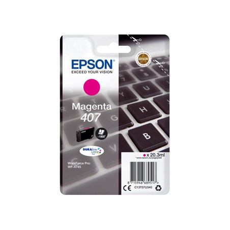 Epson oryginalny ink / tusz C13T07U340, 407L, magenta, 1900s, 20.3ml