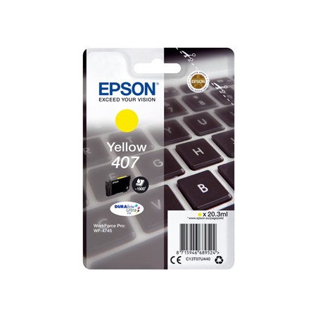 Epson oryginalny ink / tusz C13T07U440, 407L, yellow, 1900s, 20.3ml