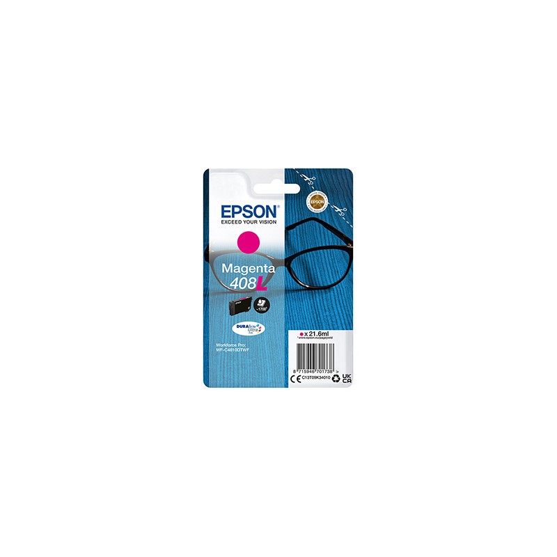 Epson oryginalny ink / tusz C13T09K34010, T09K340, 408L, magenta, 21.6ml