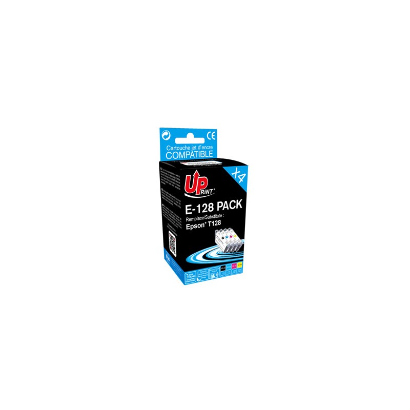 UPrint kompatybilny ink / tusz z C13T128, E-128 PACK, 1xblack/1xcyan/1xmagenta/1xyellow, 4x10ml