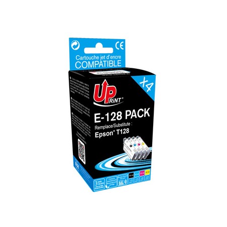 UPrint kompatybilny ink / tusz z C13T128, E-128 PACK, 1xblack/1xcyan/1xmagenta/1xyellow, 4x10ml