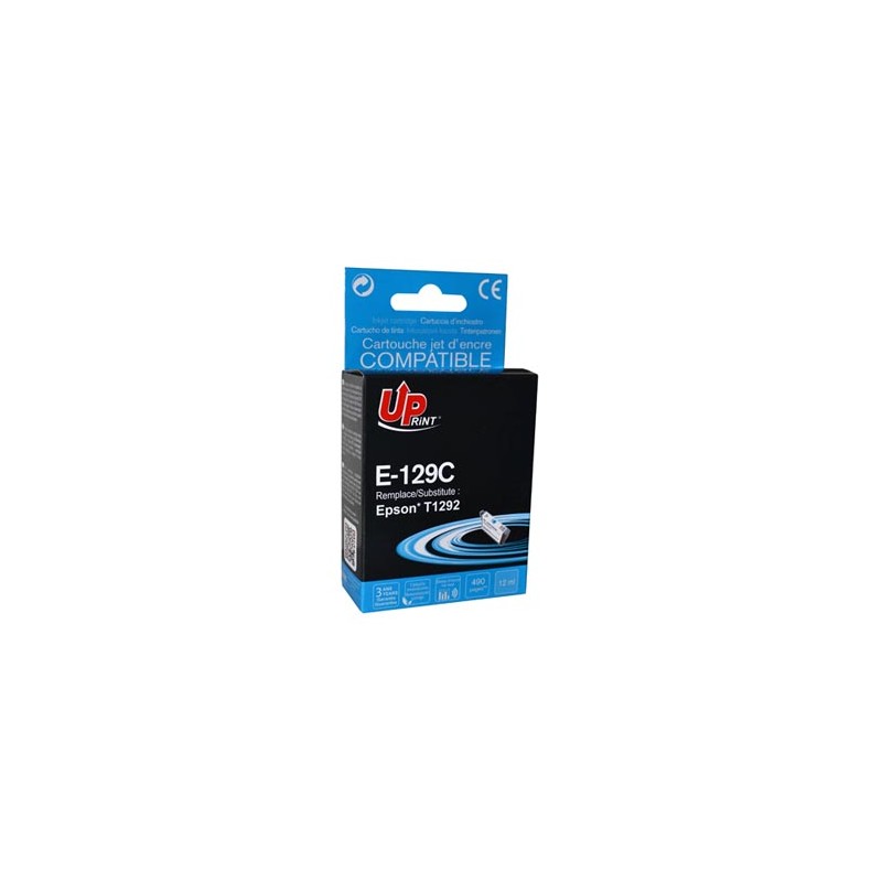 UPrint kompatybilny ink / tusz z C13T12924010, T1292, E-129C, cyan, 10ml