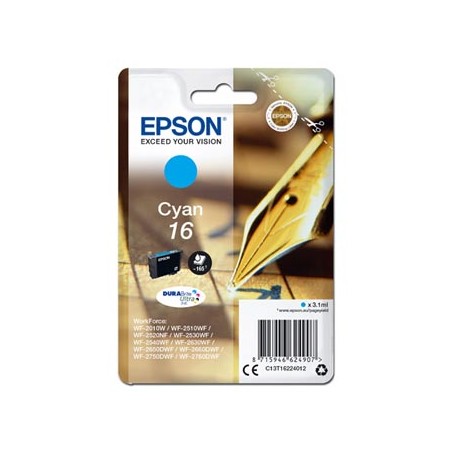 Epson oryginalny ink / tusz C13T16224012, T162240, cyan, 3.1ml