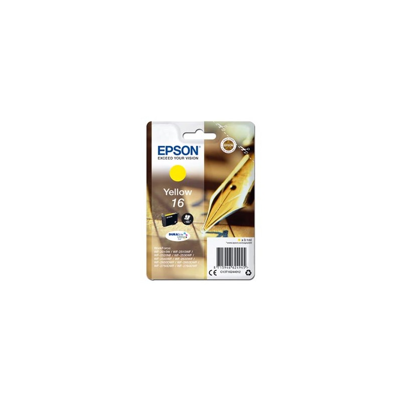 Epson oryginalny ink / tusz C13T16244012, T162440, yellow, 3.1ml