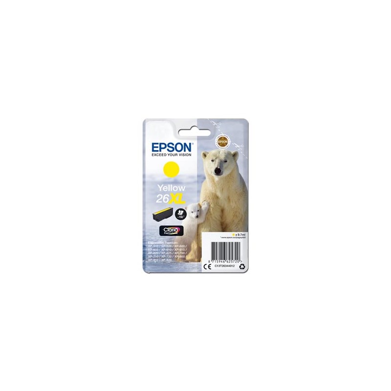 Epson oryginalny ink / tusz C13T26344012, T263440, 26XL, yellow, 9,7ml