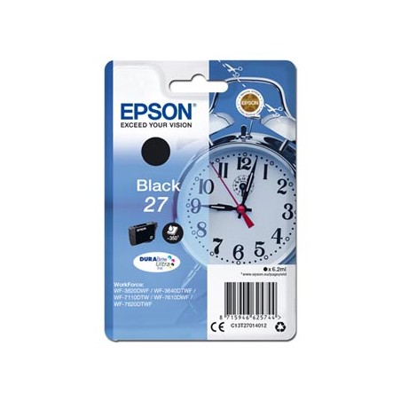 Epson oryginalny ink / tusz C13T27014012, 27, black, 6,2ml