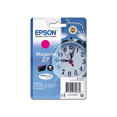 Epson oryginalny ink / tusz C13T27034012, 27, magenta, 3,6ml