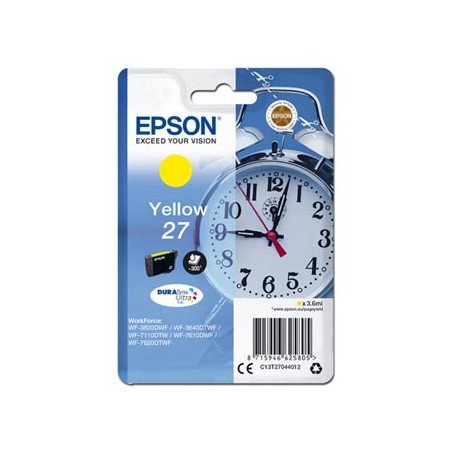 Epson oryginalny ink / tusz C13T27044012, 27, yellow, 3,6ml