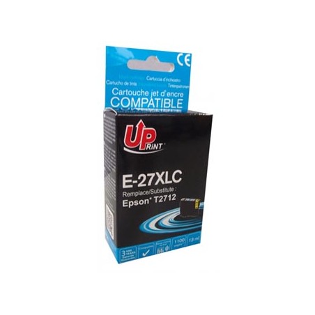 UPrint kompatybilny ink / tusz z C13T27124010, 27XL, cyan, 1100s, 13ml