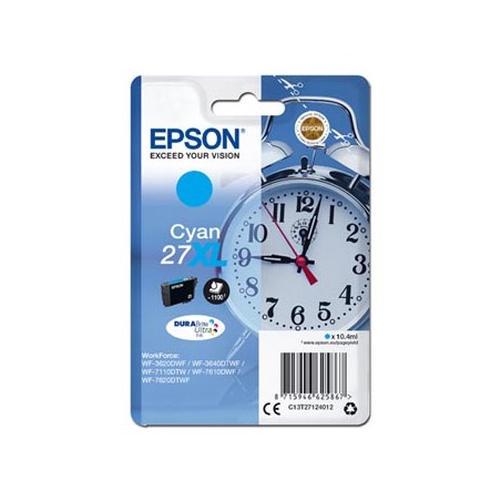 Epson oryginalny ink / tusz C13T27124012, 27XL, cyan, 10,4ml