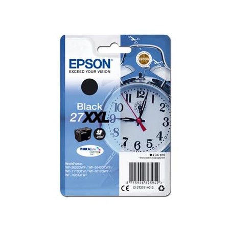 Epson oryginalny ink / tusz C13T27914012, 27XXL, black, 34,1ml