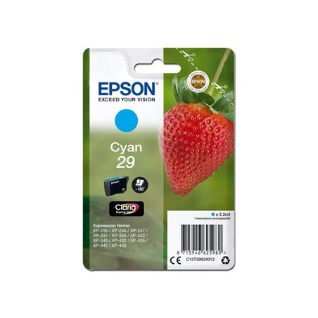 Epson oryginalny ink / tusz C13T29824012, T29, cyan, 3,2ml