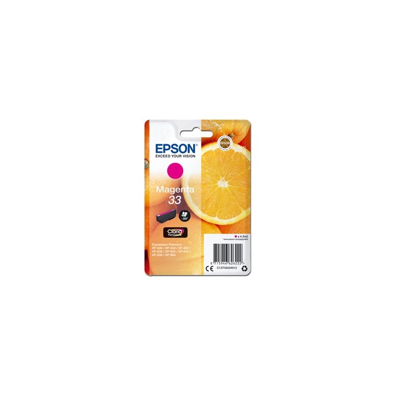 Epson oryginalny ink / tusz C13T33434012, T33, magenta, 4,5ml