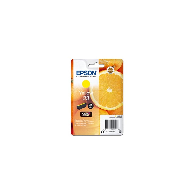 Epson oryginalny ink / tusz C13T33444012, T33, yellow, 4,5ml