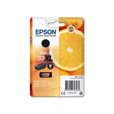 Epson oryginalny ink / tusz C13T33514012, T33XL, black, 12,2ml