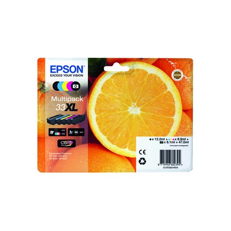 Epson oryginalny ink / tusz C13T33574011, T33XL, CMYK, 12,2/3x8,9/8,1ml