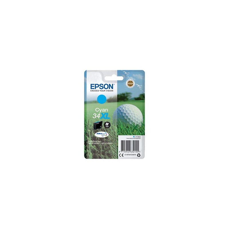 Epson oryginalny ink / tusz C13T34724010, T347240, 34XL, cyan, 10.8ml