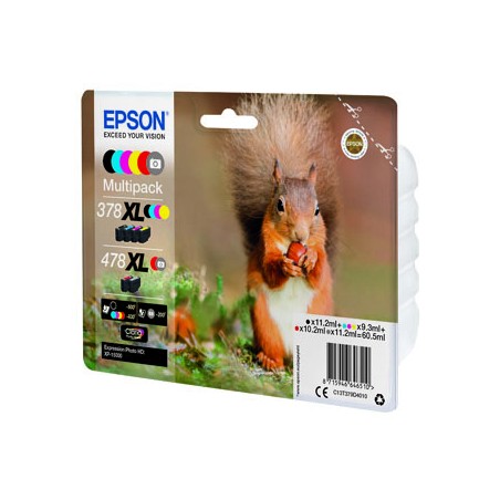 Epson oryginalny ink / tusz C13T379D4010, 378XL+478XL, CMYK, 1x10.2ml, 2x11.2ml, 3x9.3ml