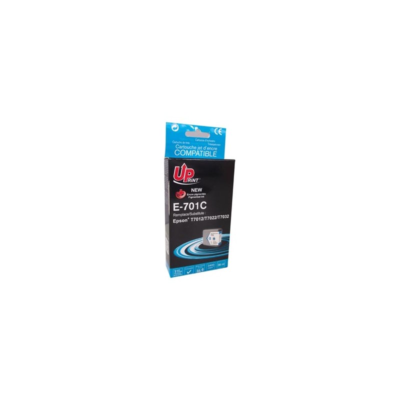 UPrint kompatybilny ink / tusz z C13T70124010, E-701C, cyan, 3200s, 36ml, XXL