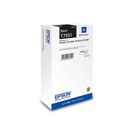 Epson oryginalny ink / tusz C13T75514N, T7551, XL, black, 5000s, 100ml, 1szt