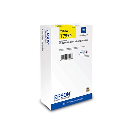 Epson oryginalny ink / tusz C13T75544N, T7554, XL, yellow, 4000s, 39ml, 1szt