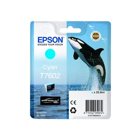 Epson oryginalny ink / tusz C13T76024010, T7602, cyan, 25,9ml, 1szt