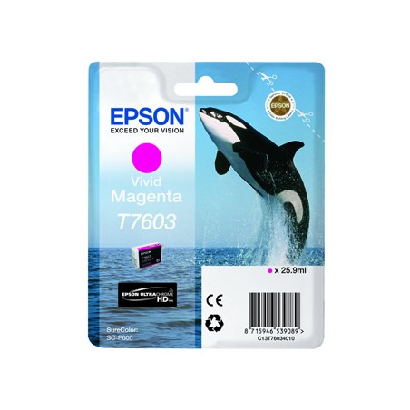 Epson oryginalny ink / tusz C13T76034N10, T7603, vivid magenta, 25,9ml, 1szt