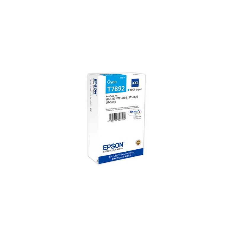Epson oryginalny ink / tusz C13T789240, T789, XXL, cyan, 4000s, 34ml, 1szt