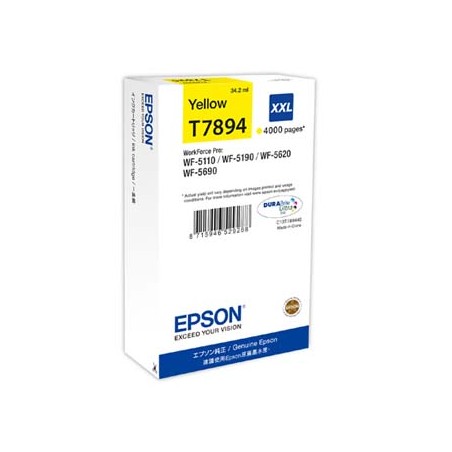 Epson oryginalny ink / tusz C13T789440, T789, XXL, yellow, 4000s, 34ml, 1szt