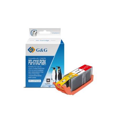 G&G kompatybilny ink / tusz z PGI-570XLBK, NP-C-0PG570XLBK, black, 20,4ml, ml