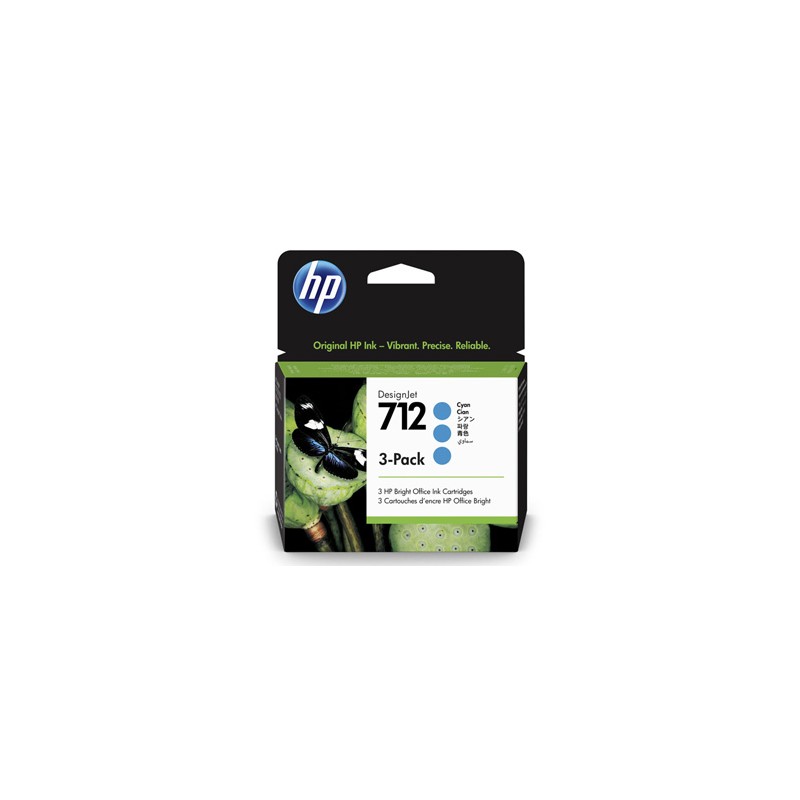 HP oryginalny ink / tusz 3ED77A, HP 712, cyan, 29ml, 3-pack
