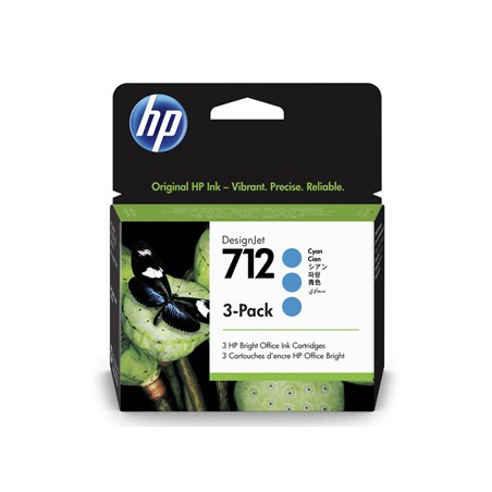 HP oryginalny ink / tusz 3ED77A, HP 712, cyan, 29ml, 3-pack