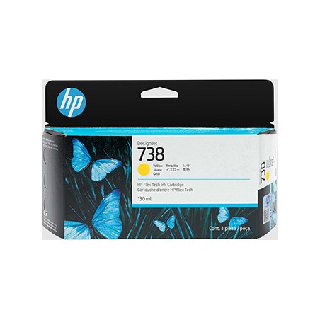 HP oryginalny ink / tusz 498N7A, HP 738, żółta, 130ml