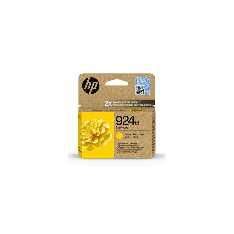 HP oryginalny ink EvoMore 4K0U9NE#CE1, HP 924e, yellow, 800s