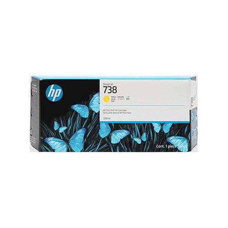 HP oryginalny ink / tusz 676M8A, HP 738, yellow, 300ml
